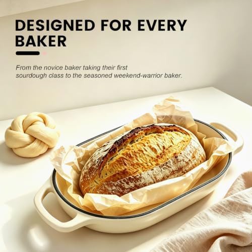 White oval cast iron bread baking pan — photo 4