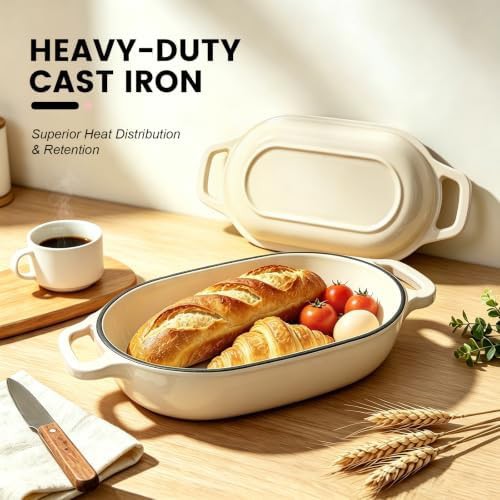 White oval cast iron bread baking pan — photo 5