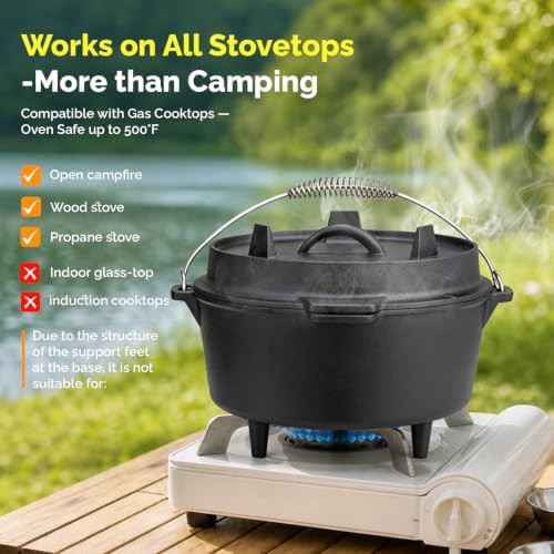 Camping cast iron pot with skillet lid — photo 5