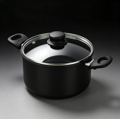 Black non stick aluminum five quart pot — photo 3
